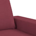 Set de canapea, 3 piese, roșu vin, material textil - WALTI WALTI