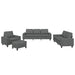 Set de canapele, 4 piese, gri închis, material textil - WALTI WALTI
