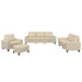 Set de canapele, 4 piese, crem, microfibră - WALTI WALTI