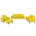 Set de canapele, 4 piese, galben deschis, textil - WALTI WALTI