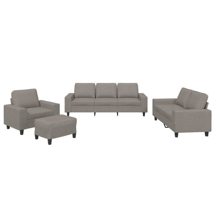 Set de canapele, 4 piese, gri taupe, textil - WALTI WALTI