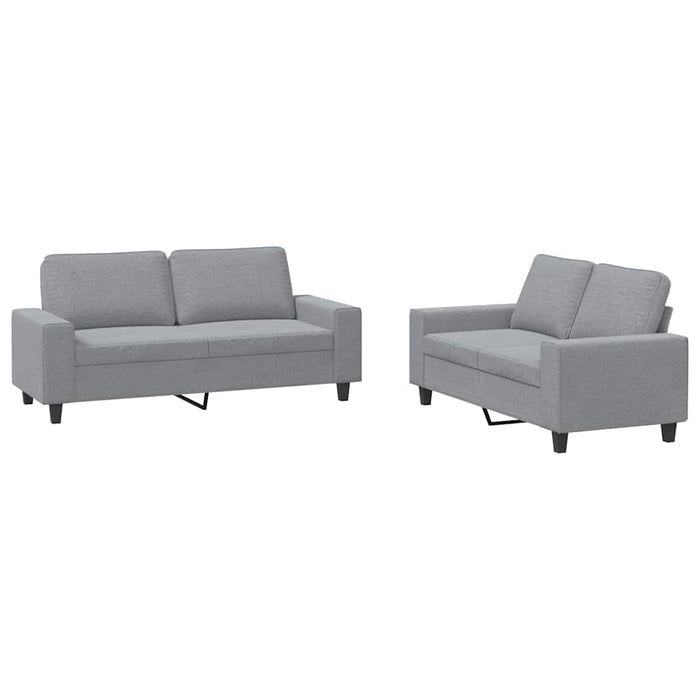 Set de canapele, 2 piese, gri deschis, material textil - WALTI WALTI