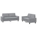 Set de canapele, 2 piese, gri deschis, material textil - WALTI WALTI