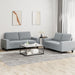 Set de canapele, 2 piese, gri deschis, material textil - WALTI WALTI
