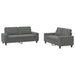 Set de canapele, 2 piese, gri închis, material textil - WALTI WALTI