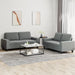Set de canapele, 2 piese, gri închis, material textil - WALTI WALTI
