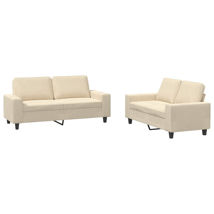 Set de canapele, 2 piese, crem, material textil - WALTI WALTI