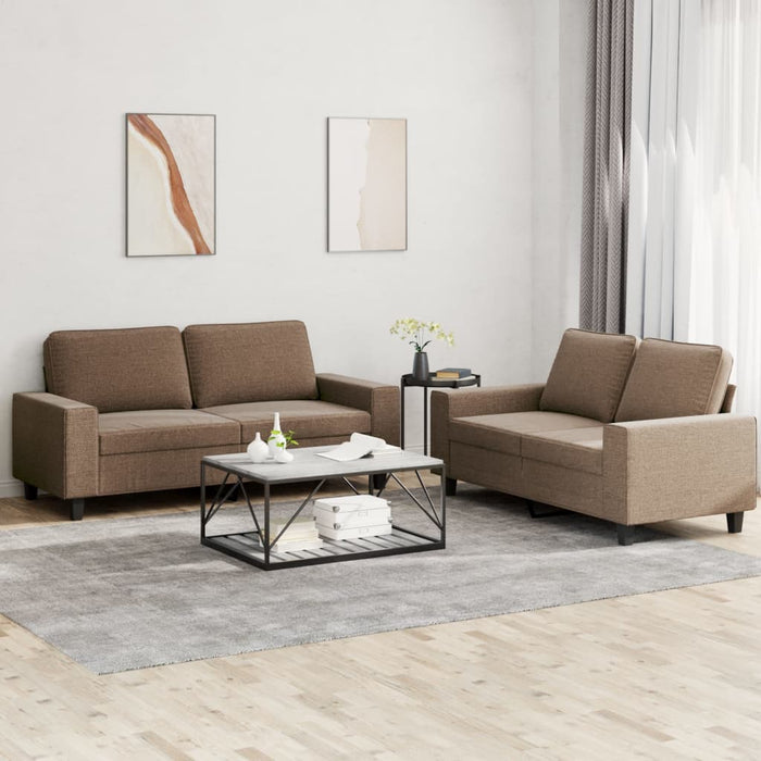 Set de canapele, 2 piese, maro, textil - WALTI WALTI