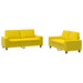Set de canapele, 2 piese, galben deschis, textil - WALTI WALTI