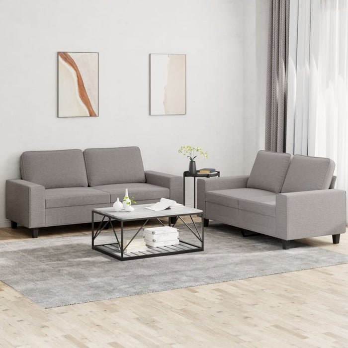 Set de canapele, 2 piese, gri taupe, material - WALTI WALTI