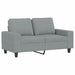 Set de canapele, 3 piese, gri deschis, textil - WALTI WALTI