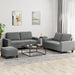 Set de canapele, 3 piese, gri închis, textil - WALTI WALTI