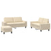 Set de canapele, 3 piese, crem, material - WALTI WALTI
