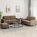 Set de canapele, 3 piese, maro, textil - WALTI WALTI