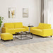 Set de canapele, 3 piese, galben deschis, textil - WALTI WALTI