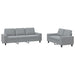 Set de canapele, 2 piese, gri deschis, material textil - WALTI WALTI