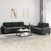 Set de canapele, 2 piese, negru, material textil - WALTI WALTI