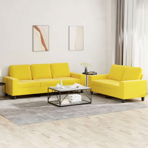 Set de canapele, 2 piese, galben deschis, textil - WALTI WALTI
