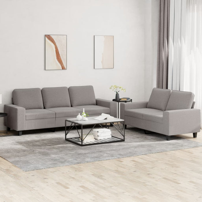 Set de canapele, 2 piese, gri taupe, material - WALTI WALTI