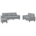 Set de canapele, 3 piese, gri deschis, textil - WALTI WALTI