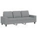 Set de canapele, 3 piese, gri deschis, textil - WALTI WALTI
