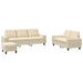 Set de canapele, 3 piese, crem, material - WALTI WALTI