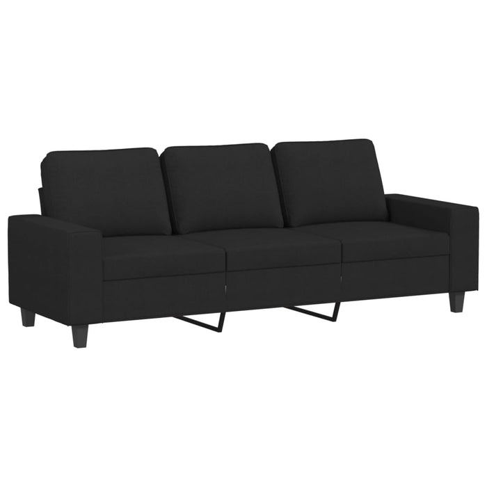 Set de canapele, 3 piese, negru, textil - WALTI WALTI
