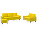 Set de canapele, 3 piese, galben deschis, textil - WALTI WALTI