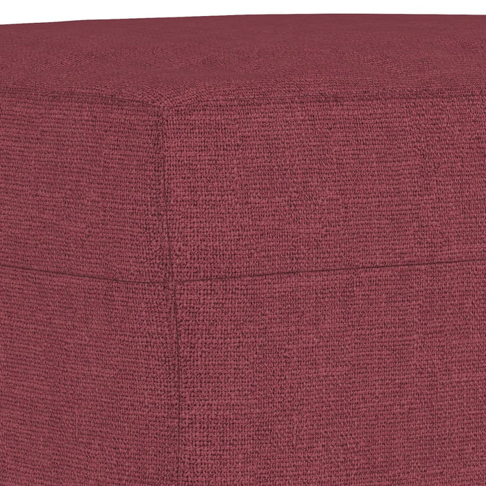 Set de canapea, 3 piese, roșu vin, material textil - WALTI WALTI