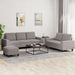 Set de canapele, 3 piese, gri taupe, textil - WALTI WALTI