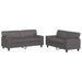 Set de canapele, 2 piese, gri, piele ecologică - WALTI WALTI
