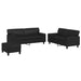 Set de canapele, 3 piese, negru, piele ecologică - WALTI WALTI