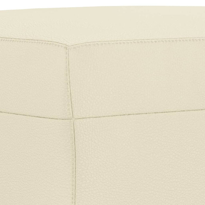 Set de canapele, 3 piese, crem, piele ecologică - WALTI WALTI