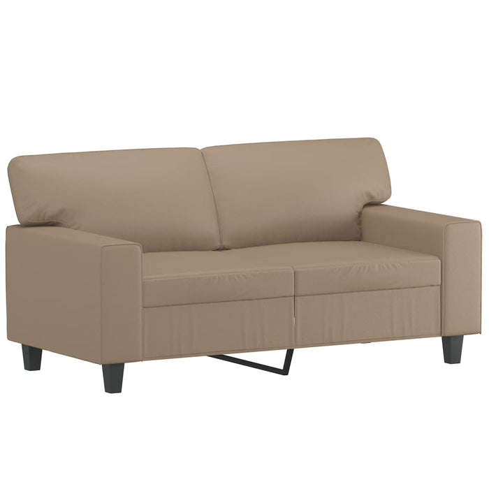 Set de canapele cu perne, 2 piese, cappuccino, piele ecologică - WALTI WALTI