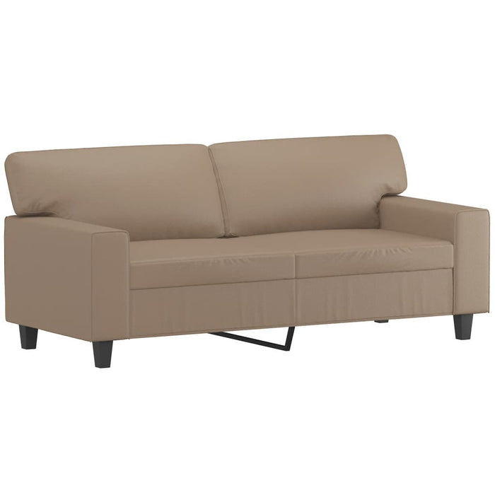 Set de canapele cu perne, 2 piese, cappuccino, piele ecologică - WALTI WALTI