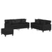 Set de canapele cu perne, 3 piese, negru, piele ecologică - WALTI WALTI