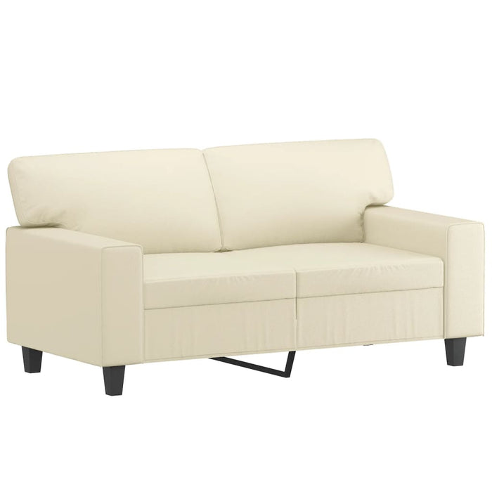 Set de canapele cu perne, 3 piese, crem, piele ecologică - WALTI WALTI