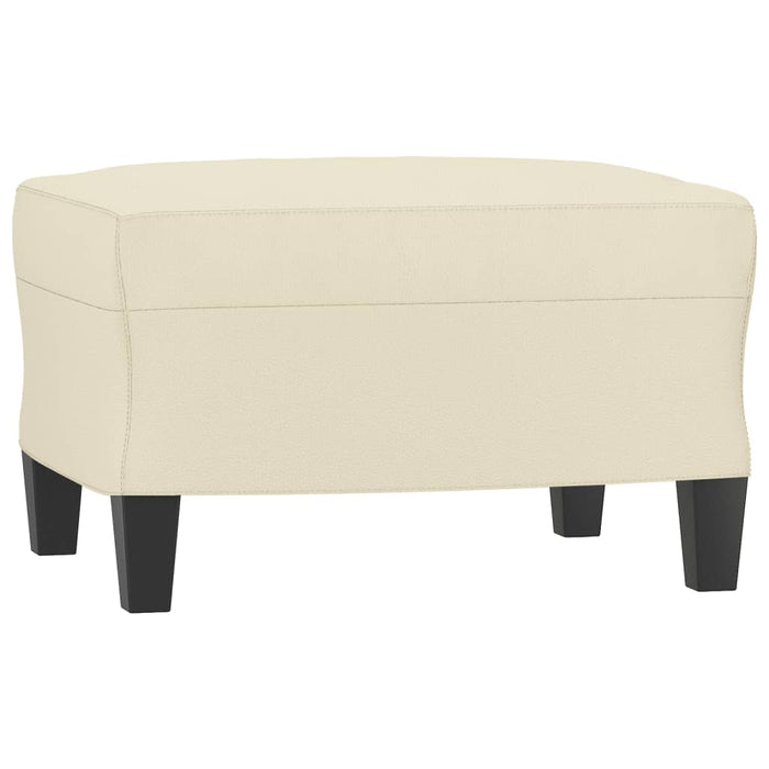 Set de canapele cu perne, 3 piese, crem, piele ecologică - WALTI WALTI