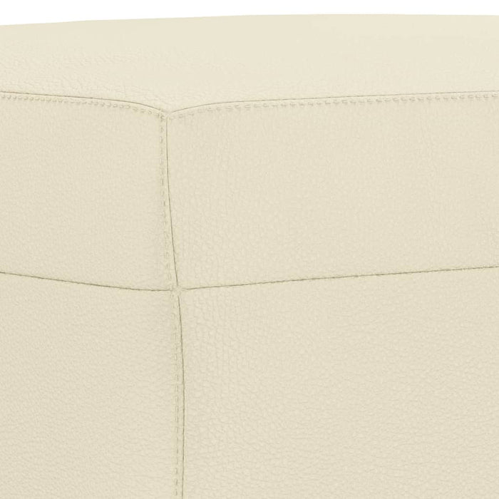 Set de canapele cu perne, 3 piese, crem, piele ecologică - WALTI WALTI