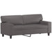 Set de canapele cu perne, 3 piese, gri, piele ecologică - WALTI WALTI