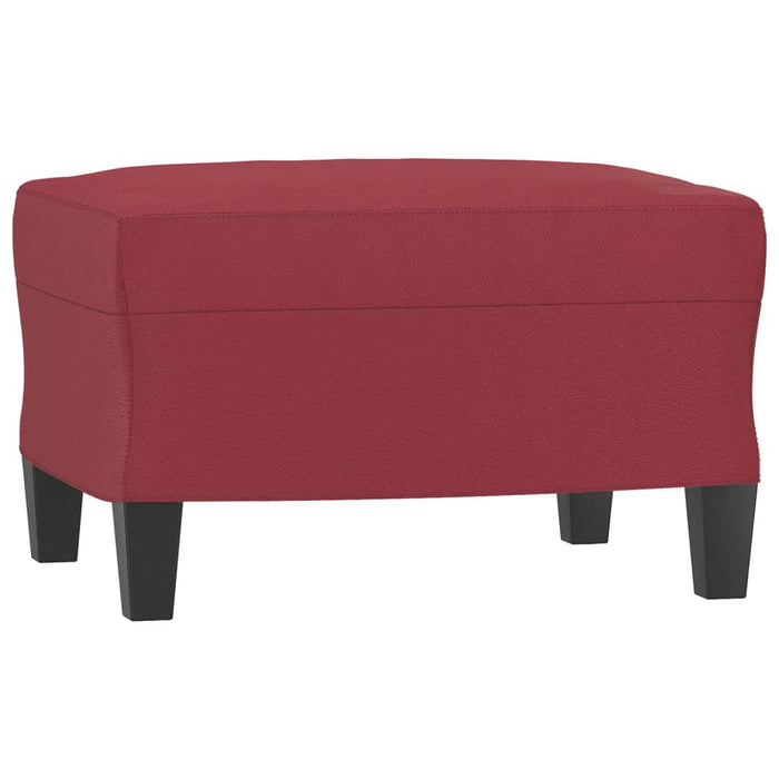 Set de canapele cu perne, 2 piese, roșu vin, piele ecologică WALTI