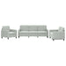 Set de canapele, 3 piese, gri deschis, catifea - WALTI WALTI
