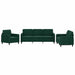 Set de canapele, 3 piese, verde închis, catifea - WALTI WALTI