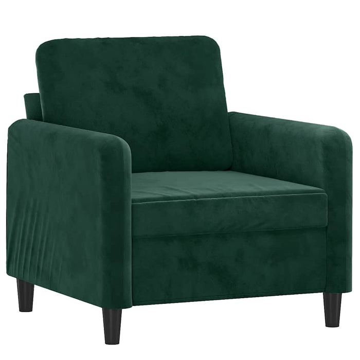 Set de canapele, 3 piese, verde închis, catifea - WALTI WALTI