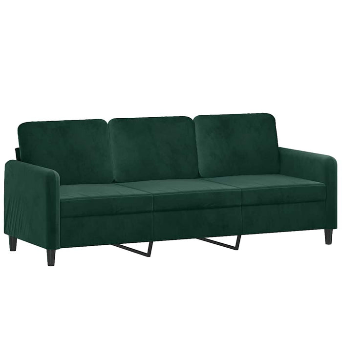 Set de canapele, 3 piese, verde închis, catifea - WALTI WALTI