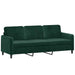 Set de canapele, 3 piese, verde închis, catifea - WALTI WALTI