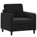 Set de canapele, 3 piese, negru, catifea - WALTI WALTI