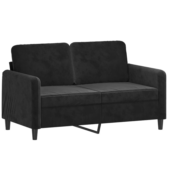Set de canapele, 3 piese, negru, catifea - WALTI WALTI