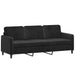 Set de canapele, 3 piese, negru, catifea - WALTI WALTI
