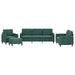 Set de canapele, 4 piese, verde închis, catifea - WALTI WALTI